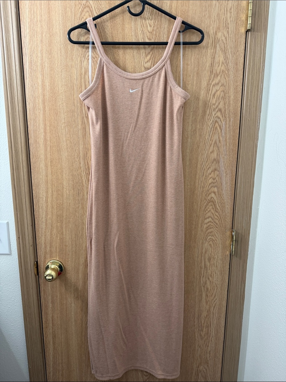 Nike Women's Spaghetti-Strap Maxi Dress in Dusty Rose